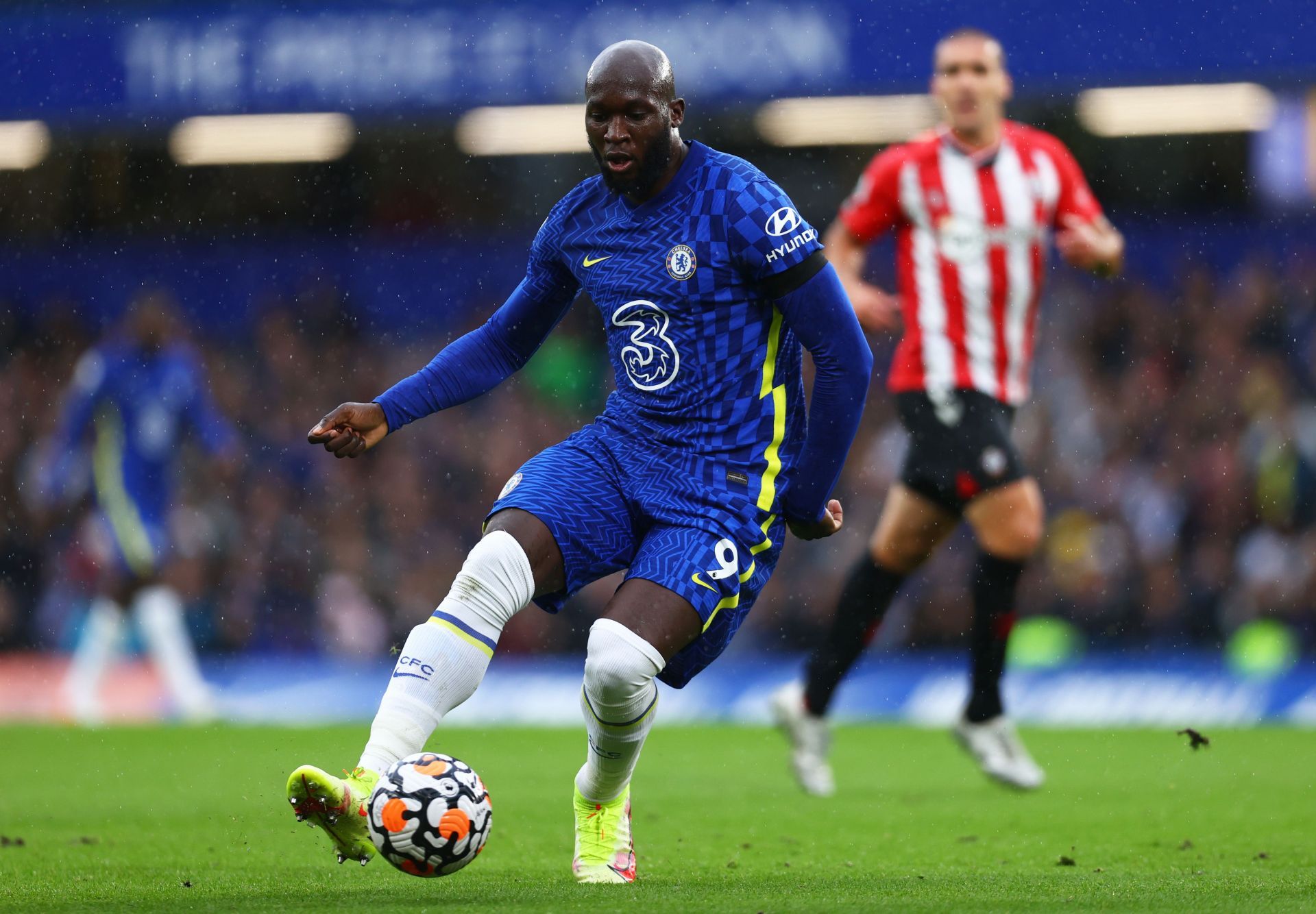 Romelu Lukaku in action for Chelsea