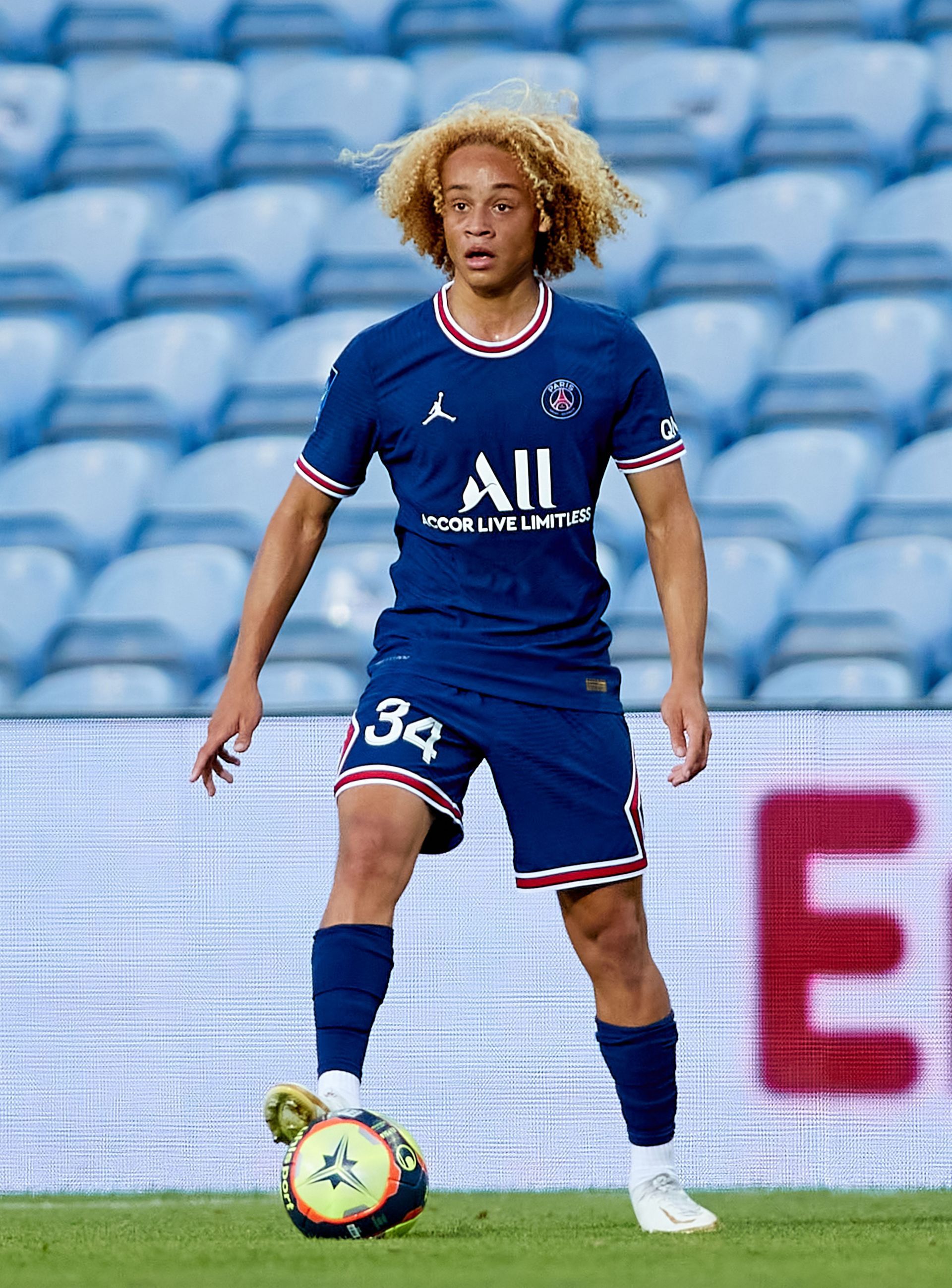 Xavi Simmons in action for PSG