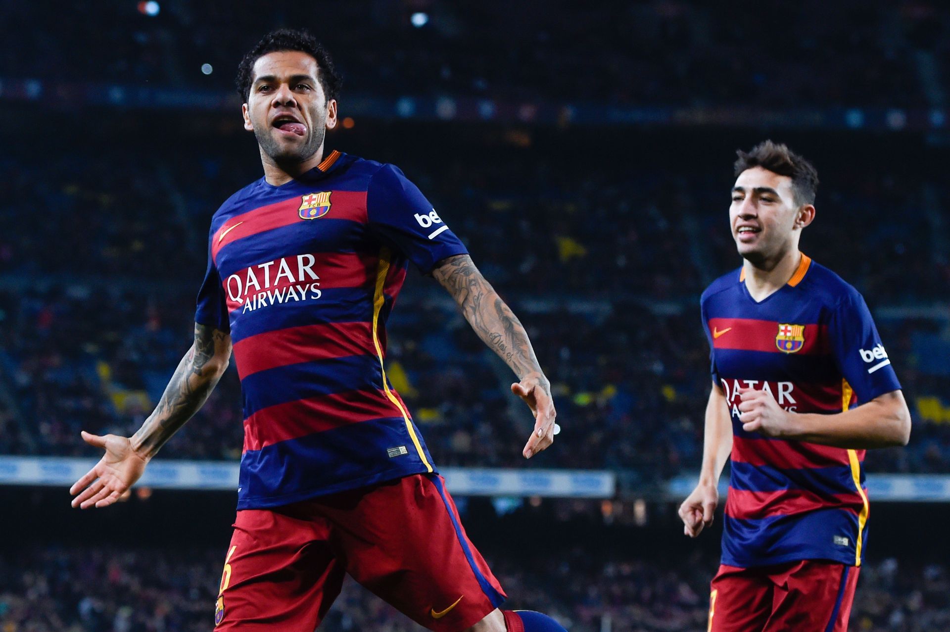 Dani Alves left is the most decorated player in football with 43 trophies