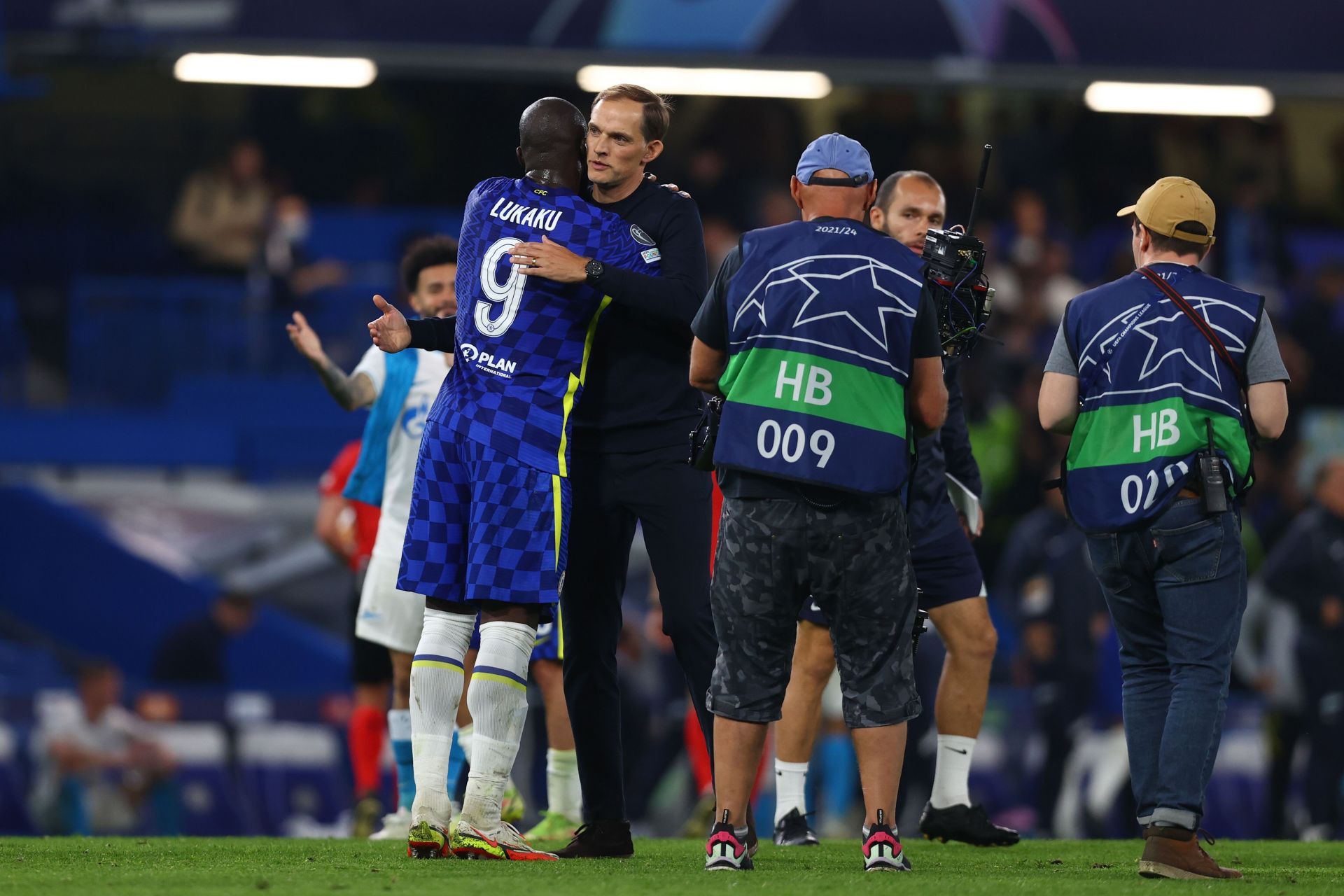 File photo of Chelsea manager Thomas Tuchel and Lukaku. (Photo by Clive Rose/Getty Images)