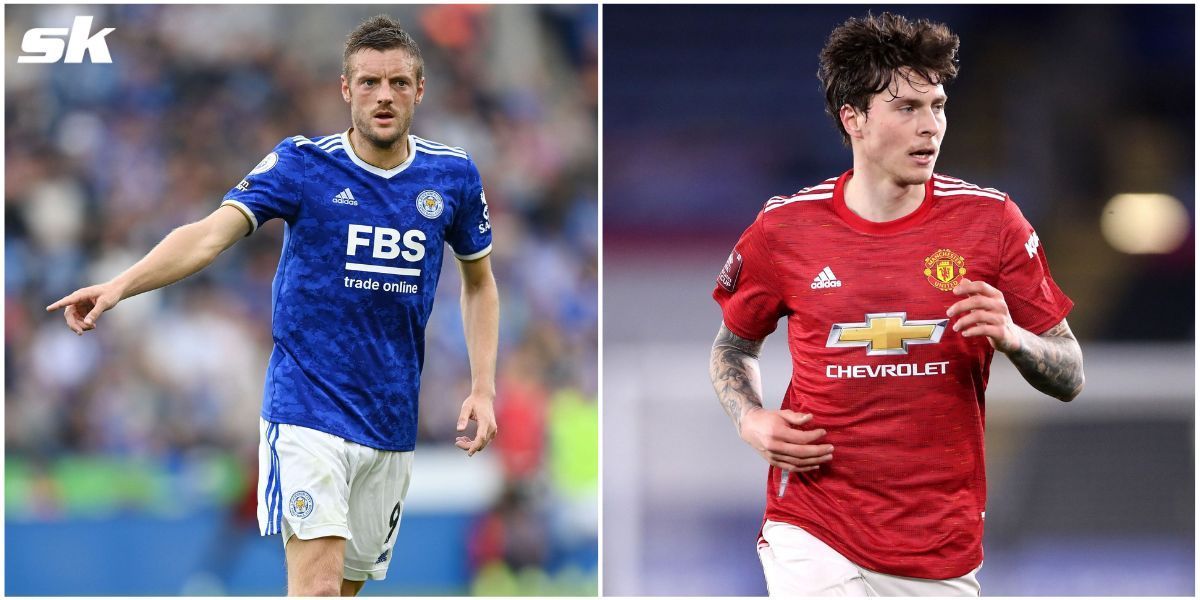Can Vardy (left) get the better of Lindelof (right) ?