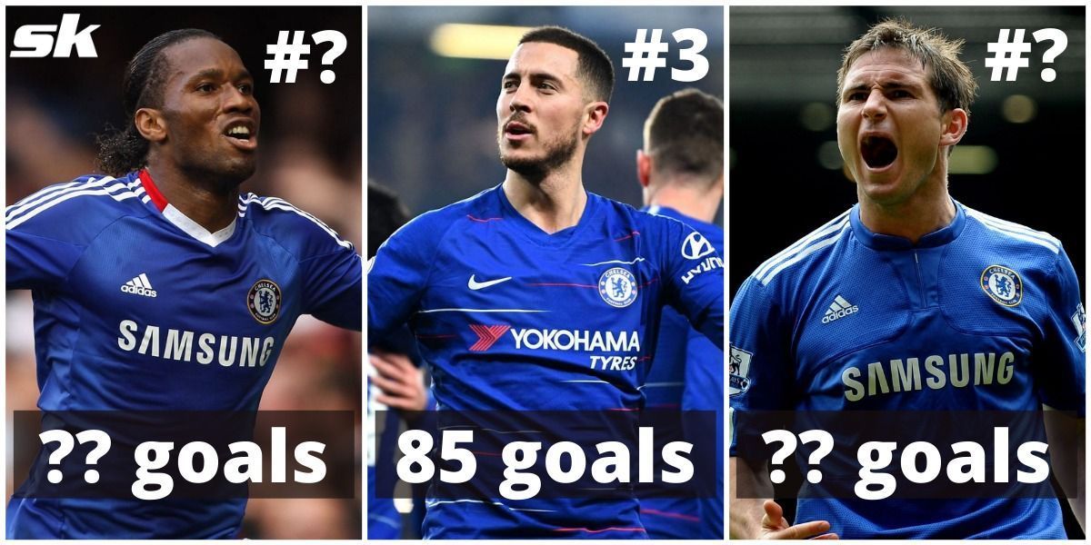 Didier Drogba, Frank Lampard and Eden Hazard