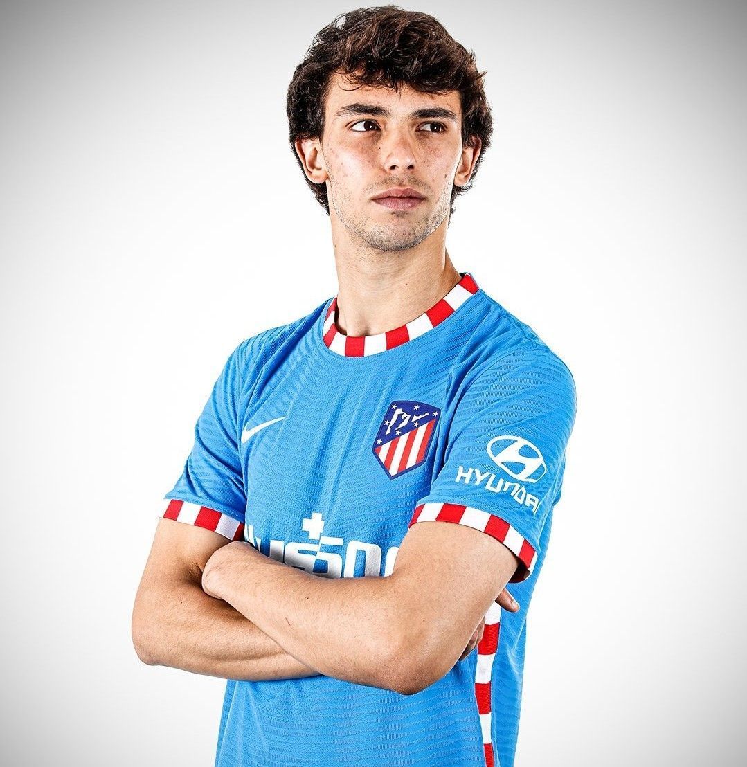 Joao Felix poses in Atletico Madrid&#039;s third kit