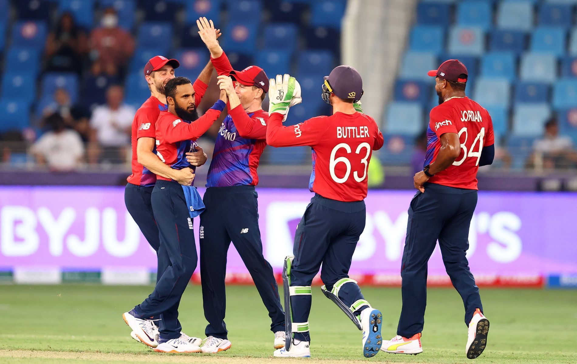 Adil Rashid starred for England, taking four wickets for just two runs.
