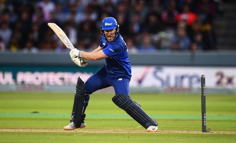 Eoin Morgan in action during Men&#039;s Hundred 2021