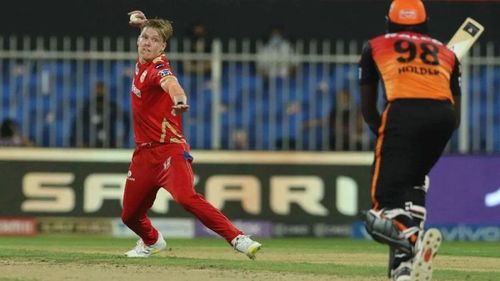 Nathan Ellis in action for PBKS during IPL 2021