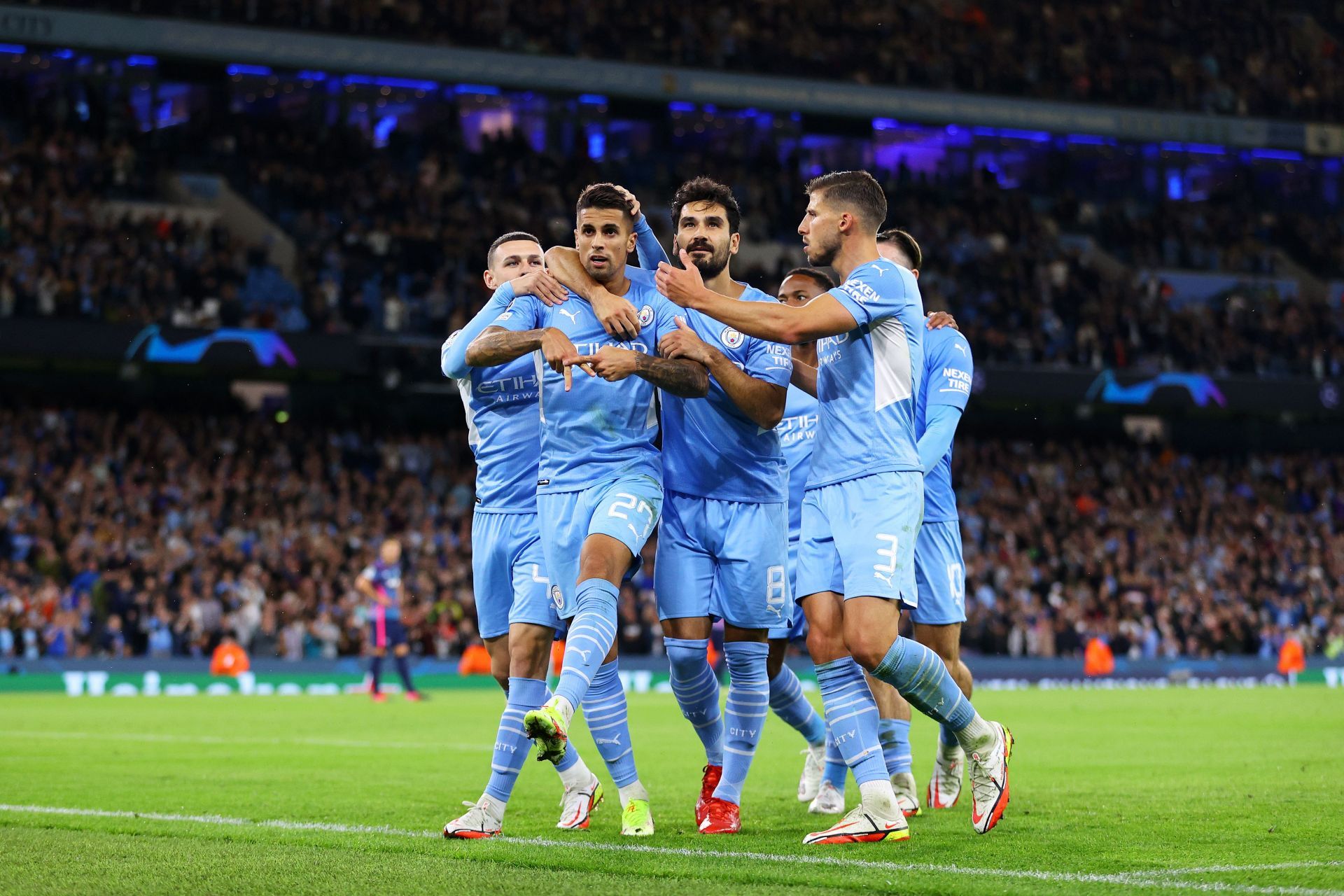 Manchester City have netted 14 times and attempted a total of 126.7 times off 7 games