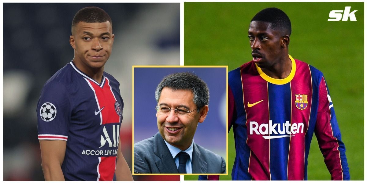 Barcelona coaches chose Ousmane Dembele over Kylian Mbappe, Josep Maria Bartomeu has revealed