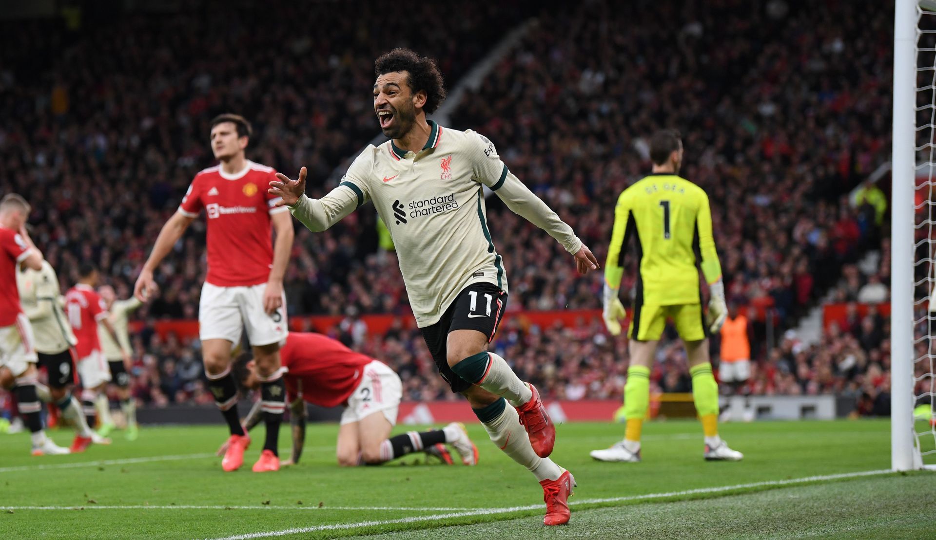 Salah became the first player ever to score a Premier League hat-trick against Manchester United at Old Trafford