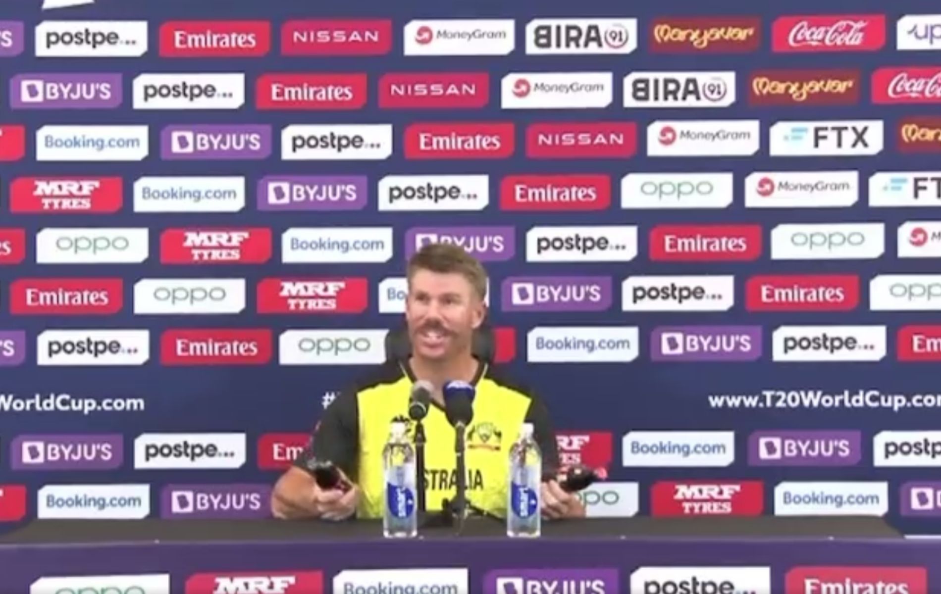 David Warner was in a humorous mood at the press conference after Australia&#039;s win over Sri Lanka.
