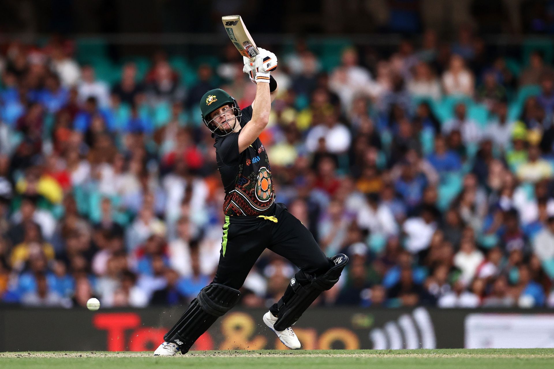 Steve Smith during the T20I series against India. Pic: Getty Images