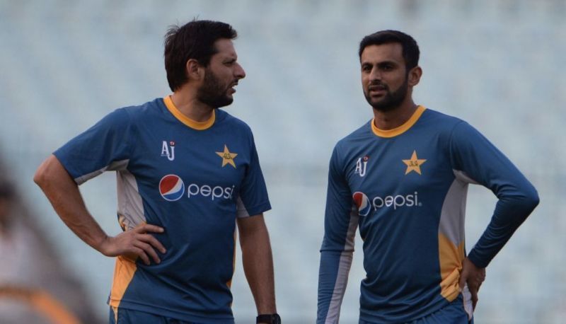 Shahid Afridi and Shoaib Malik.