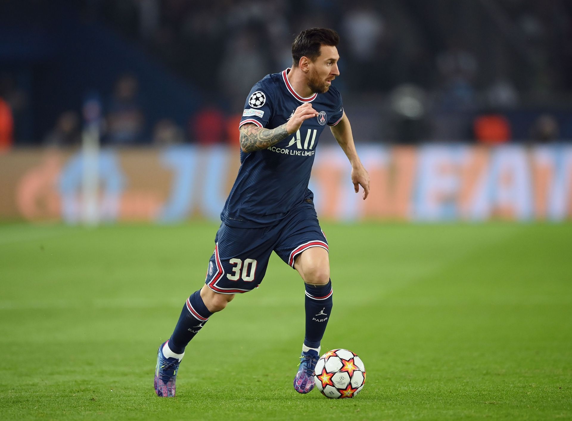 Lionel Messi in action for PSG