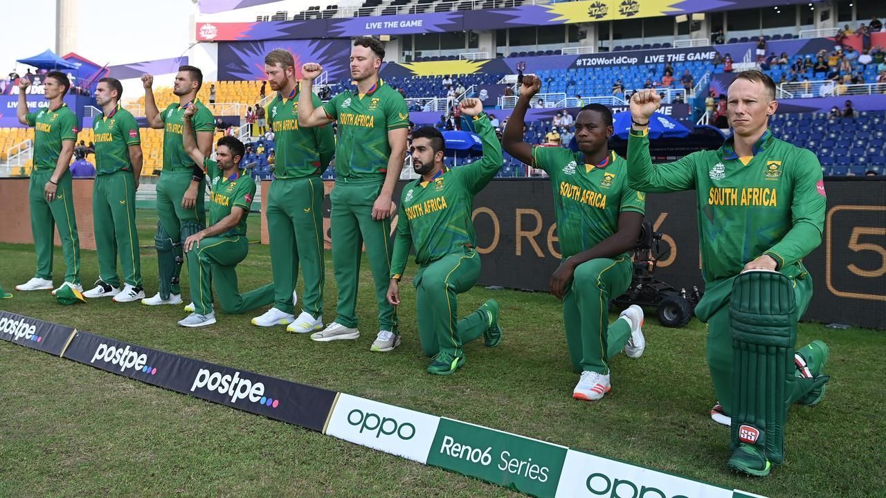 The South African players were divided on the concept of taking the knee.