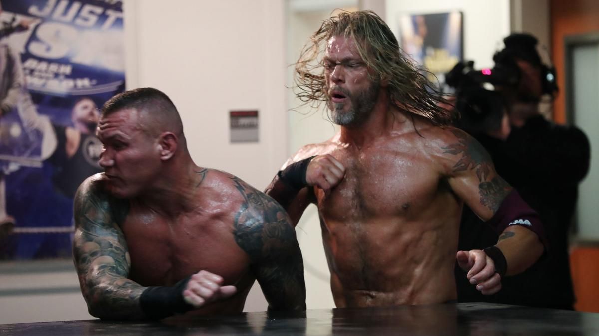 Edge destroys Randy Orton in the Last Man Standing Match at WrestleMania 36