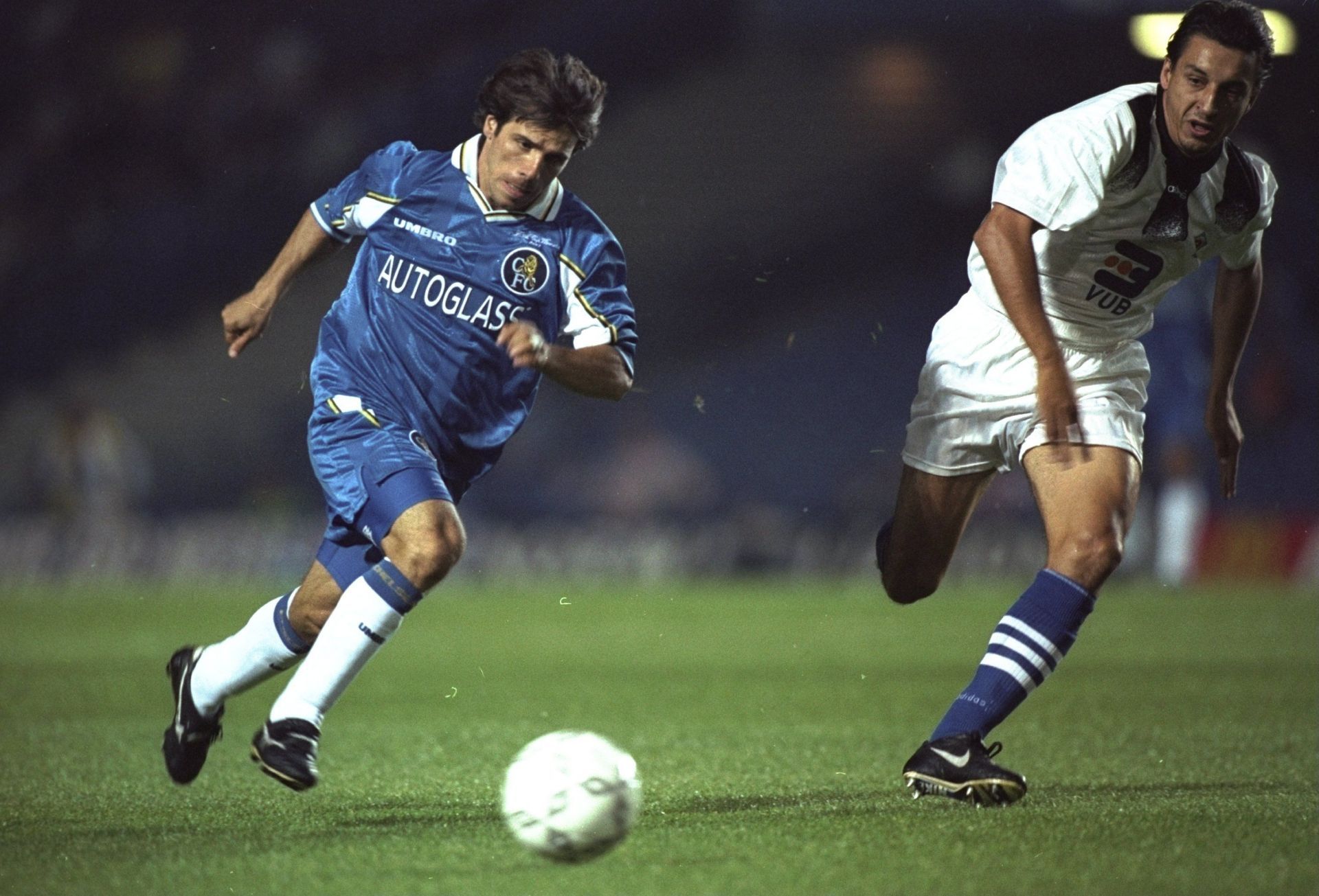 Gianfranco Zola in action for Chelsea