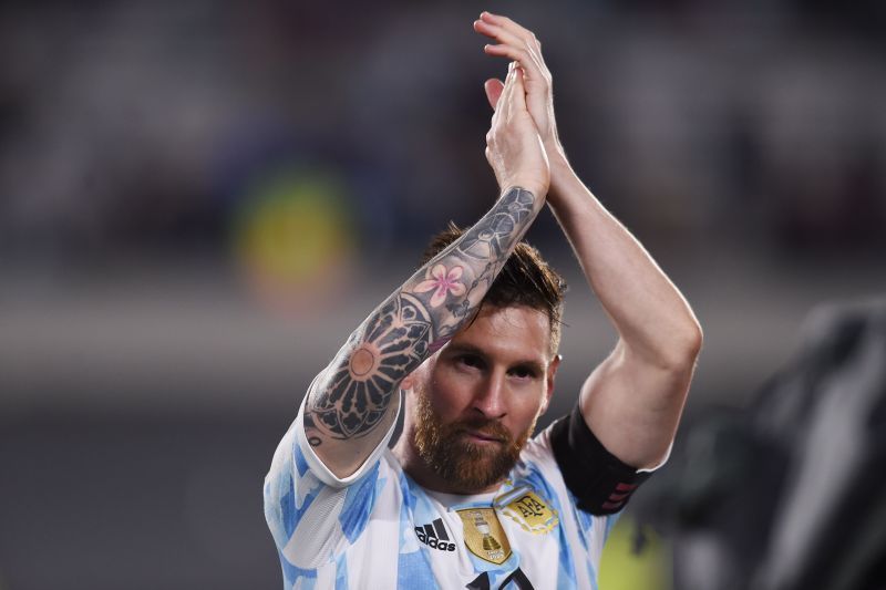 Lionel Messi scored for Argentina against Uruguay