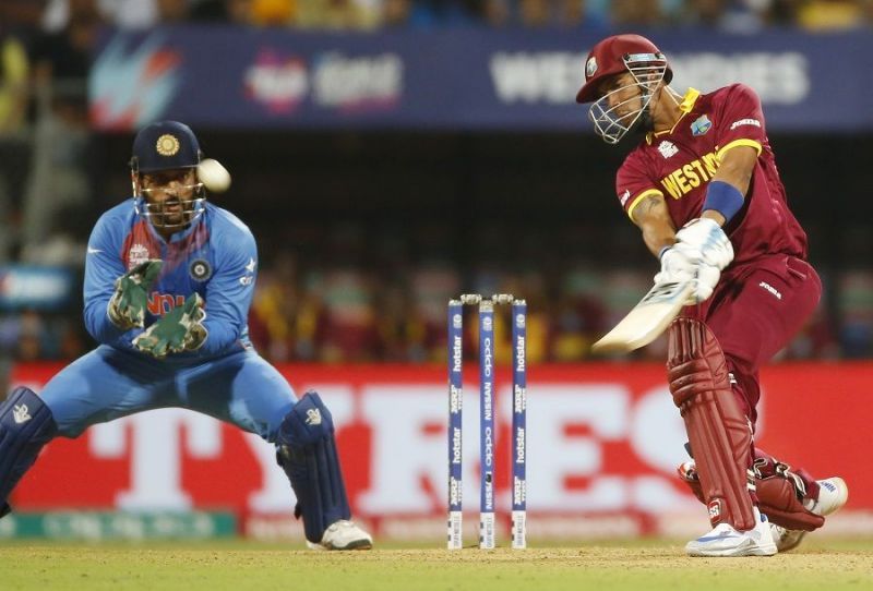 Lendl Simmons blasted an unbeaten 51-ball 82 vs India in the 2016 T20 WC S/F [Image- Getty].