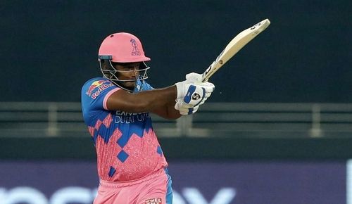 RR skipper Sanju Samson in action in IPL 2021