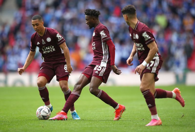 Youri Tielemans (Left), Wilfred Ndidi (Center) and Ayoze Perez (Right)