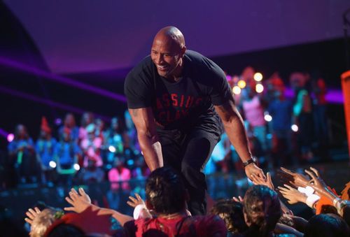 Dwayne "The Rock" Johnson is a "confusing person who pushes boundaries", according to Emily Blunt. (Photo by Mark Davis/Getty Images)