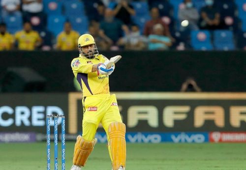 MS Dhoni's sizzling cameo put CSK in the IPL 2021 final. Pic: IPLT20.COM