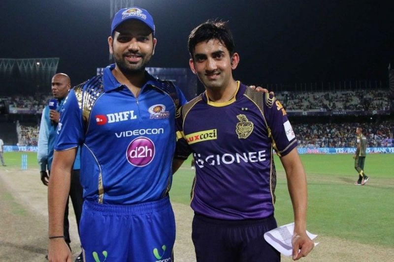 Rohit Sharma and Gautam Gambhir in IPL