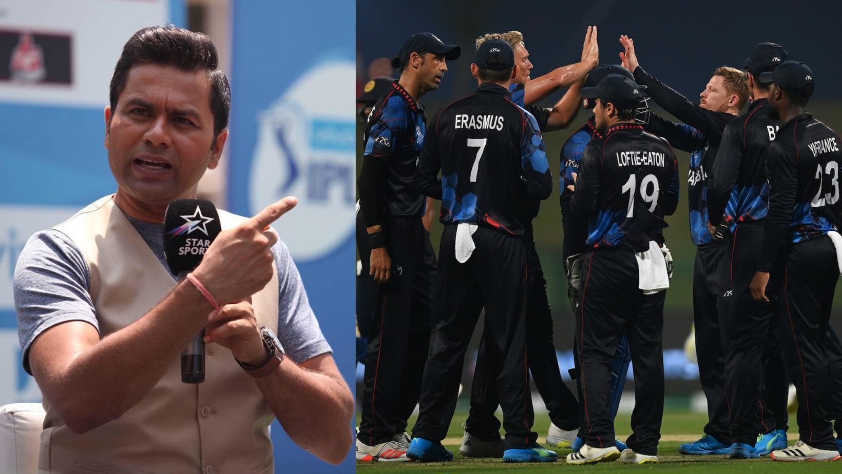 Aakash Chopra (L) calls for more inclusivity for associate members like Namibia.