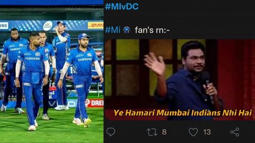 Mumbai Indians lost to the Delhi Capitals for the second time in IPL 2021