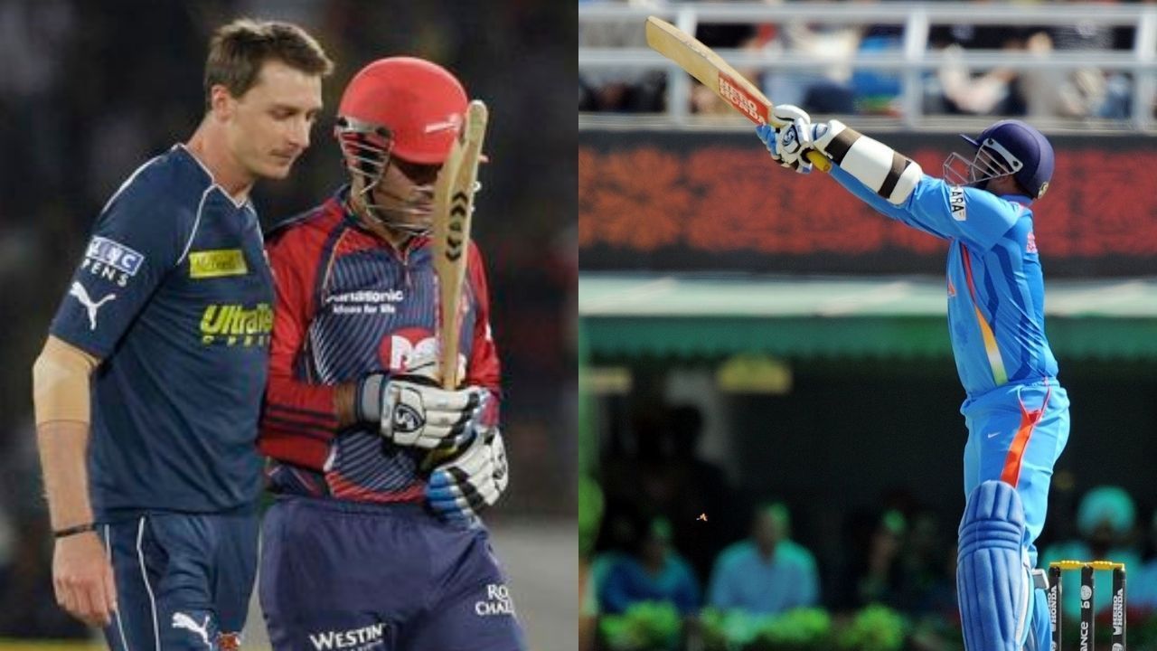 Photo - Virender Sehwag and Dale Steyn Twitter