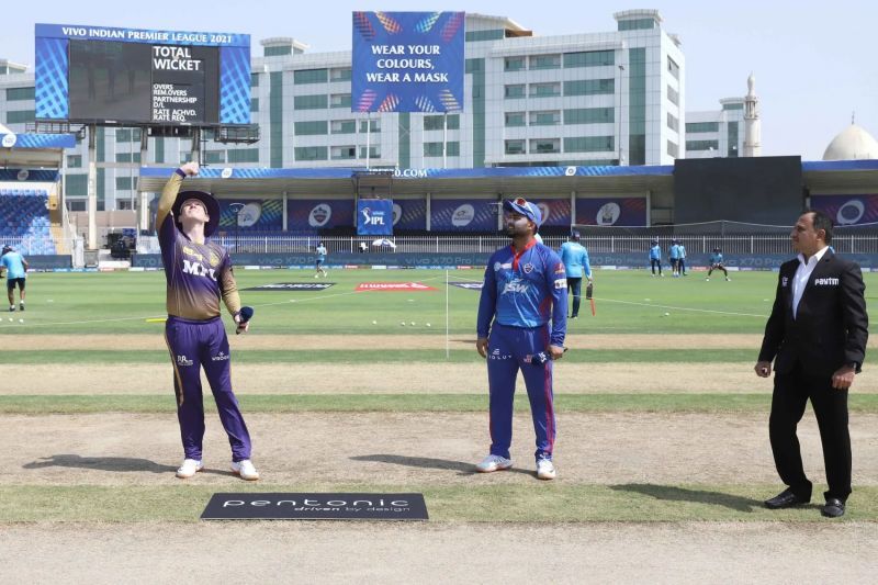 Eoin Morgan and Rishabh Pant. Pic: IPLT20.COM