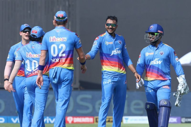 Axar Patel celebrates a wicket. Pic: IPLT20.COM