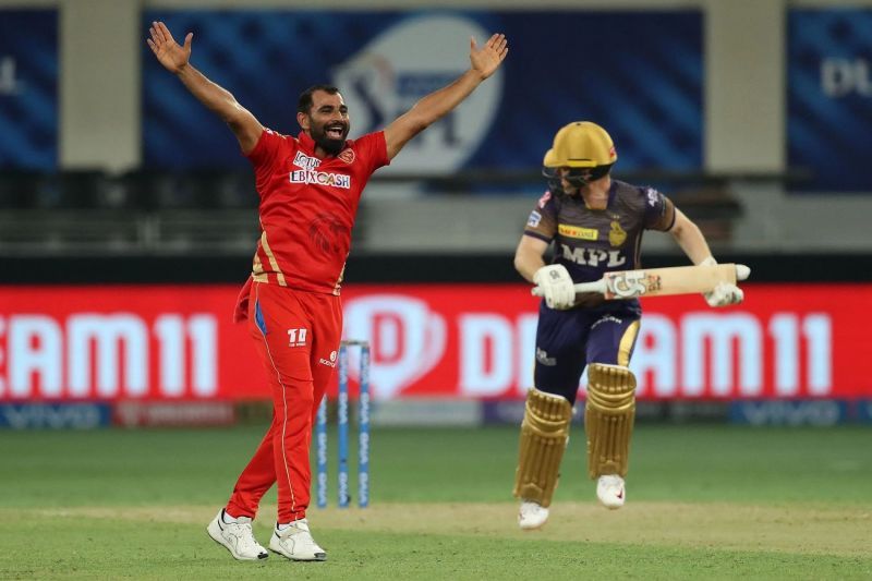 Mohammed Shami appeals for Eoin Morgan&#039;s wicket. Pic: IPLT20.COM