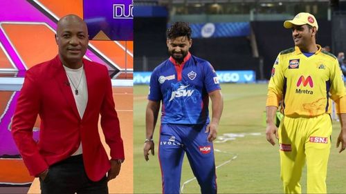 Brian Lara; DC captain Rishabh Pant with CSK skipper MS Dhoni