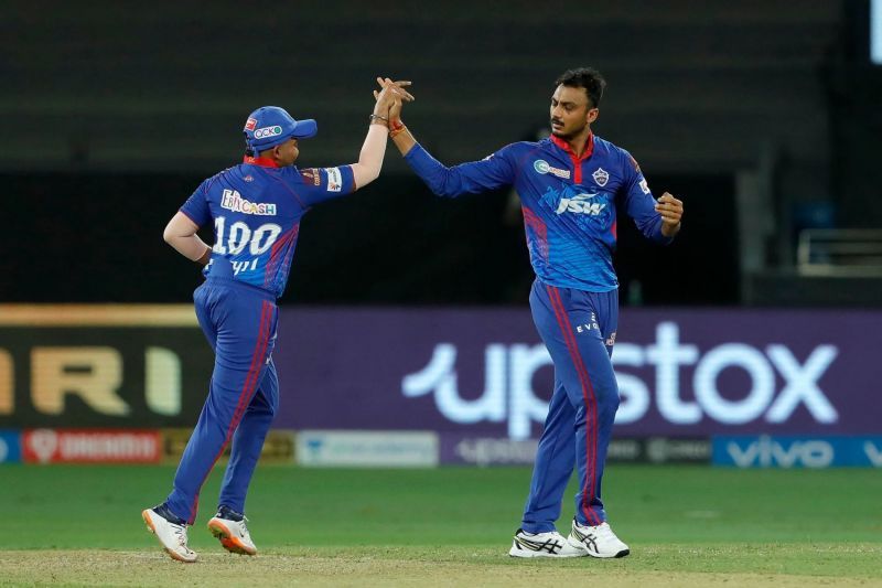 Axar Patel celebrates a wicket during IPL 2021. Pic: IPLT20.COM 