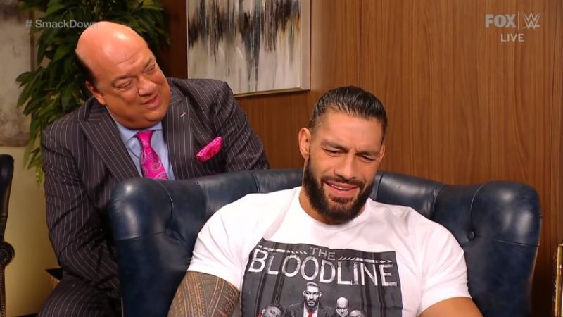 Paul Heyman and Roman Reigns on WWE SmackDown