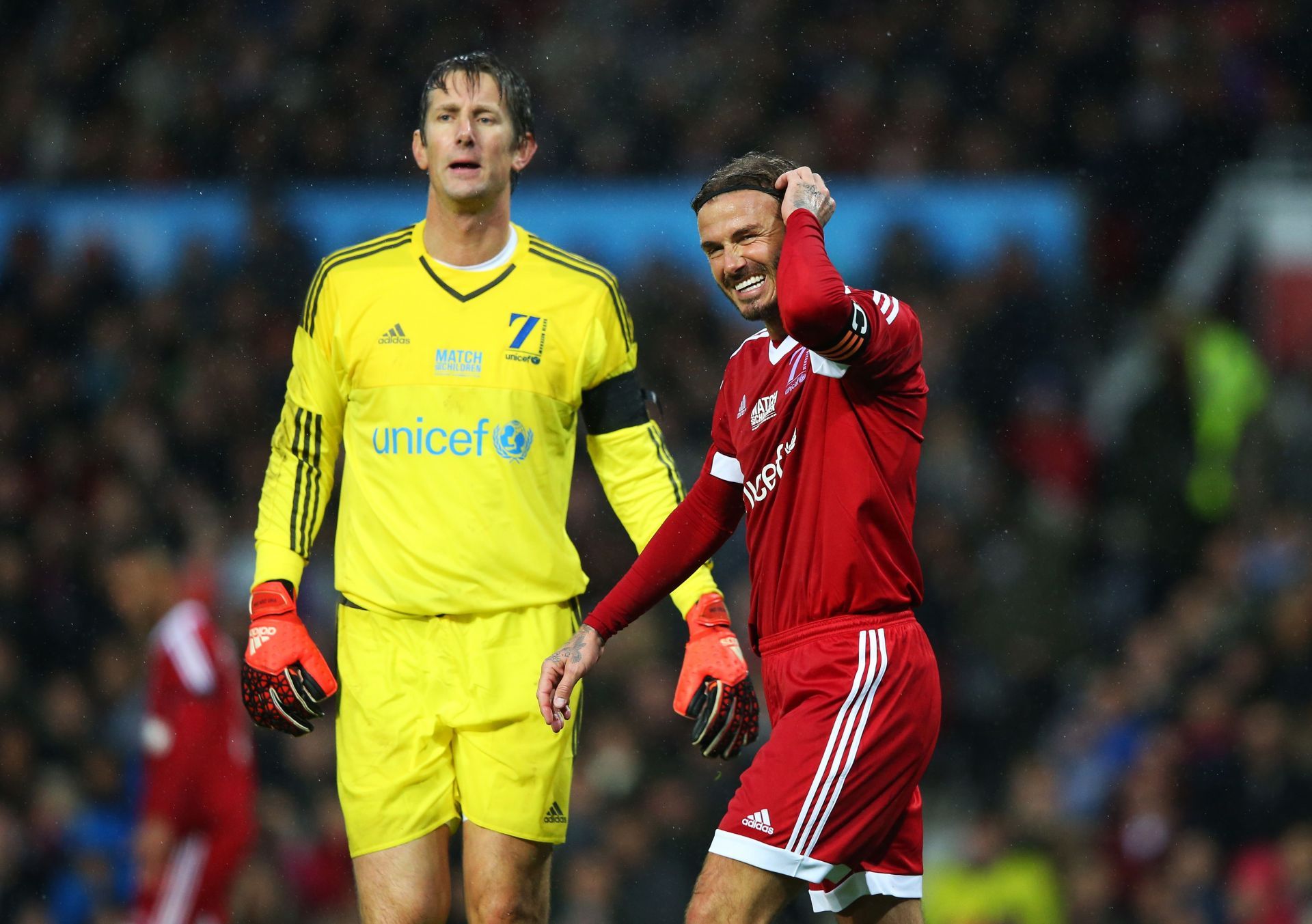 Edwin van der Sar (left) is a Premier League legend.