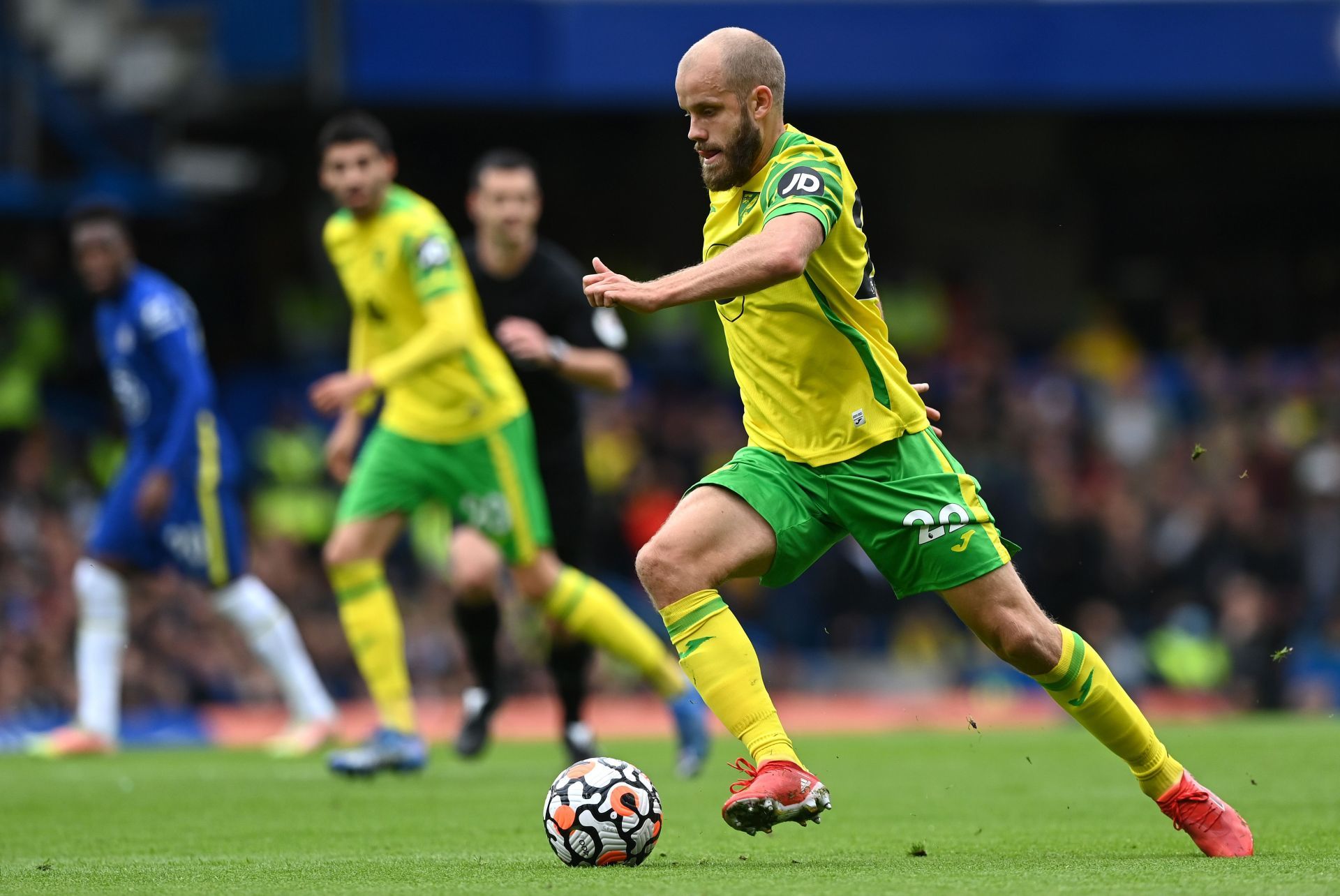 Norwich City take on Leeds United in a Premier League game on Sunday