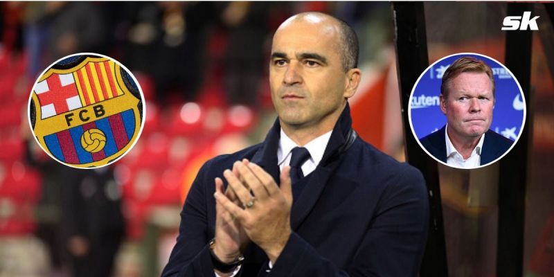 Roberto Martinez is a potential candidate to replace Ronald Koeman (inset) as Barcelona manager.