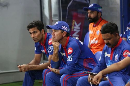 DC coach Ricky Ponting (middle) in a pensive mood. Pic: IPLT20.COM