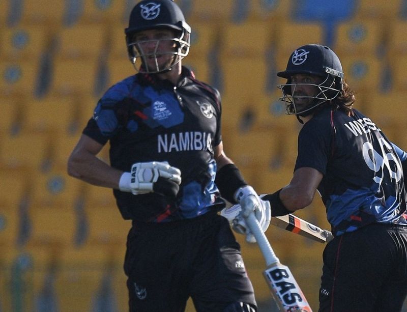 Namibia pulled of a famous win against Netherlands. Pic: T20WorldCup/ Twitter