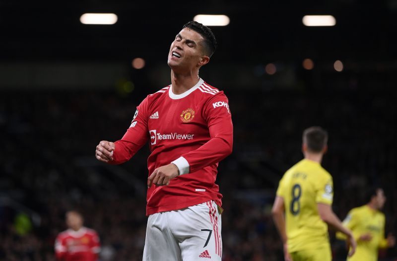 Cristiano Ronaldo had a frustrating game against Everton. (Photo by Laurence Griffiths/Getty Images)