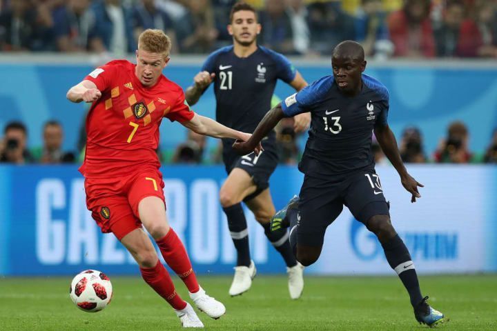Belgium and France compete for a place in the Nations League finals