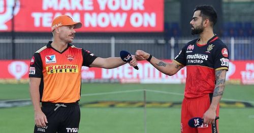 David Warner, SRH's captain during the first RCB clash in IPL 2021, has been ostracized