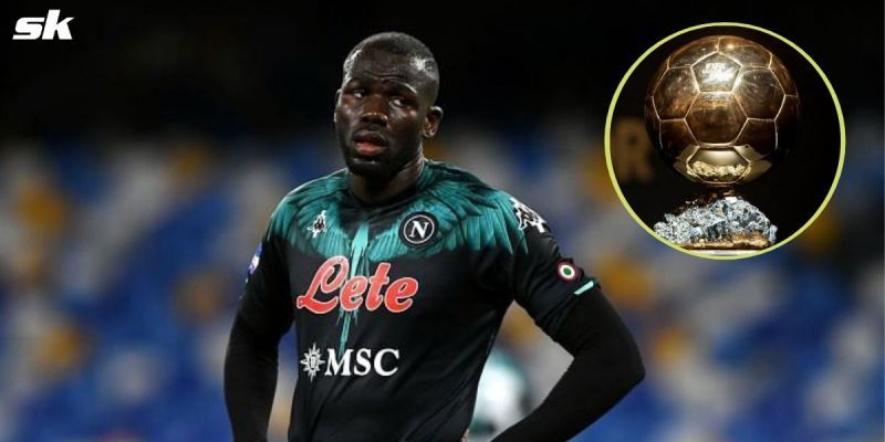 Napoli centre-back Kalidou Koulibaly; (inset: the Ballon d&#039;Or).