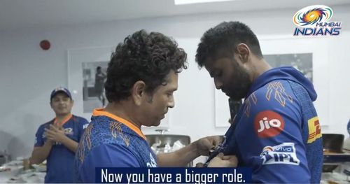 Sachin Tendulkar had a special message for Suryakumar Yadav. (Image: MI Twitter)