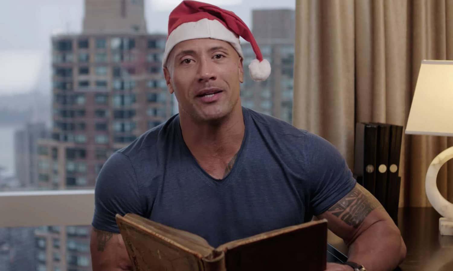 The Rock reading Christmas Stories