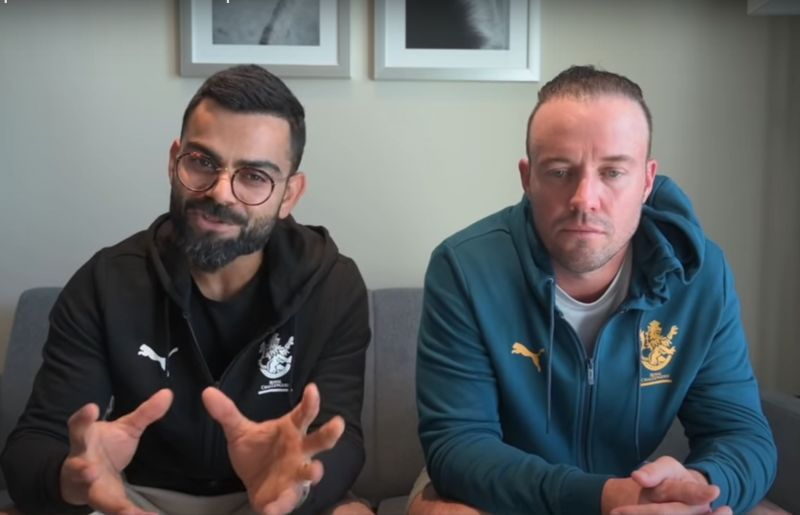 Virat Kohli(l) and AB de Villiers(r). (Image: Star Sports YouTube channel)