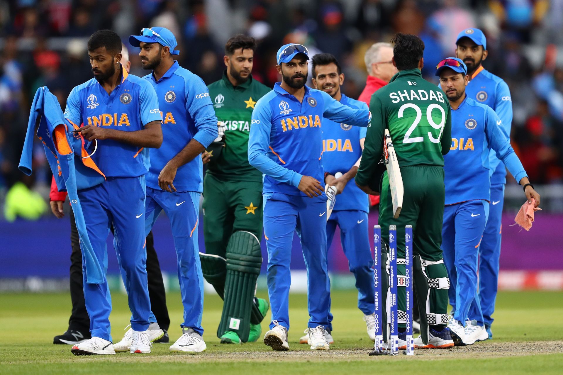 India and Pakistan during the 2019 World Cup match. Pic: Getty Images