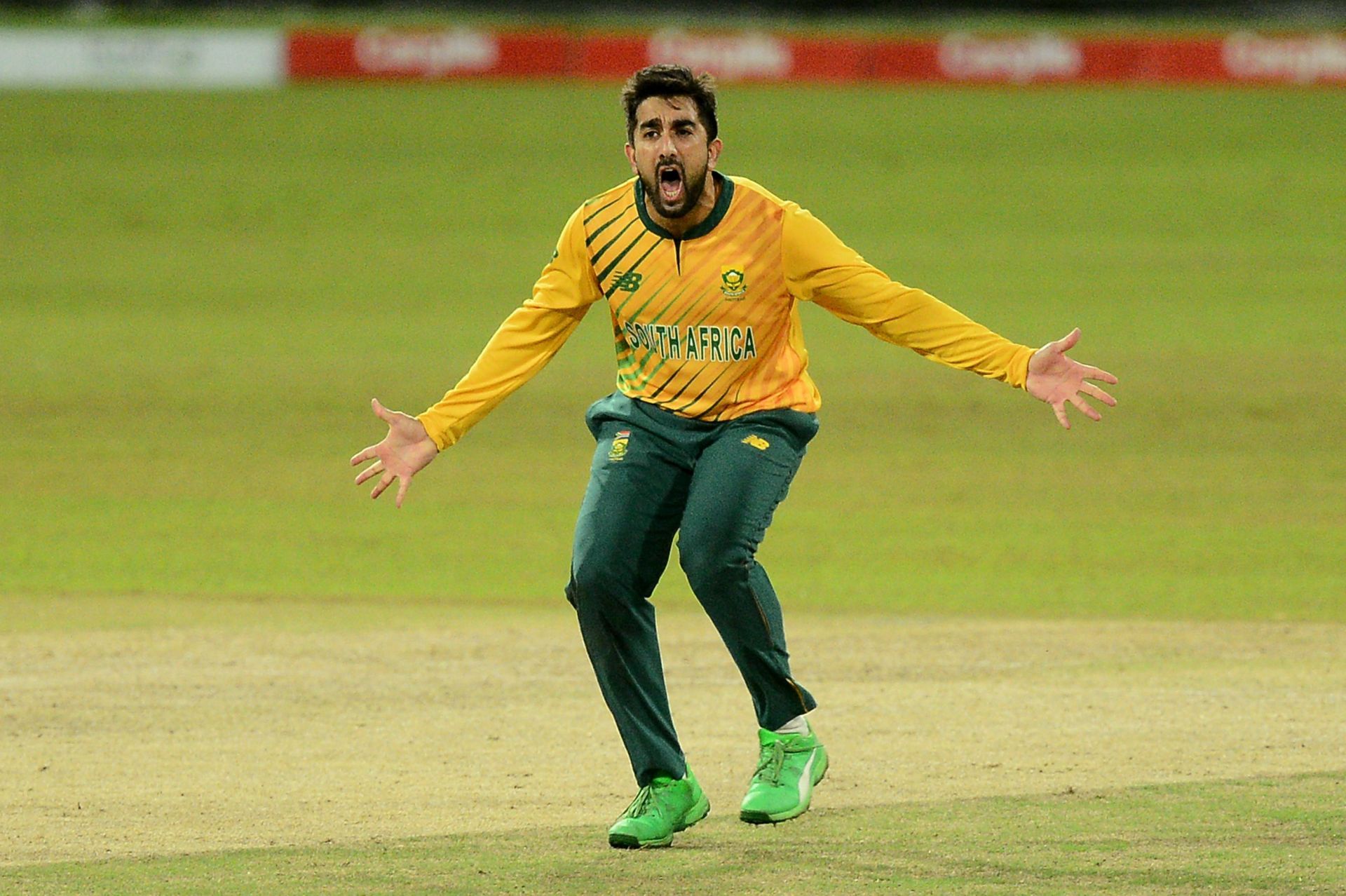 South African left-arm spinner Tabraiz Shamsi. Pic: Getty Images